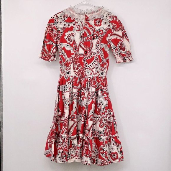 Vintage Handmade Square Dance Outfit Matching Mens Womens Used 2 Piece Red Black - Picture 2 of 16